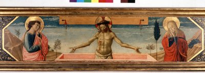 信心深さと聖人の中で、キリストと共にプレデラ。ゴッツォーリ・ブノッツォ（1420～1497）の絵画（詳細 作： Benozzo di Lese di Sandro Gozzoli