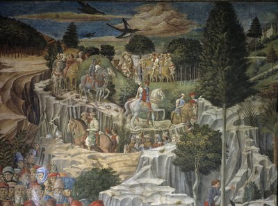 ローラン・ザ・マグニフィセントを伴ったマギの行列（フレスコ画 作： Benozzo di Lese di Sandro Gozzoli
