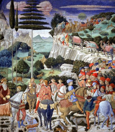最古の王の行列、1459-60 作： Benozzo di Lese di Sandro Gozzoli