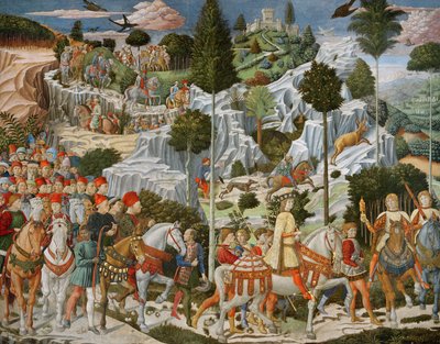 賢者のベツレヘムへの旅、礼拝堂の右側の壁、1460年頃 作： Benozzo di Lese di Sandro Gozzoli