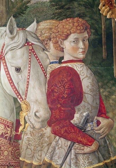 1460年頃の礼拝堂のマギサイクルの旅からの詳細。 作： Benozzo di Lese di Sandro Gozzoli