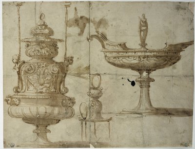 銀食器の研究（図面 作： Benvenuto Cellini