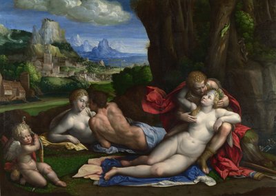 愛の寓話c。 1527-1530 作： Benvenuto Tisi da Garofalo