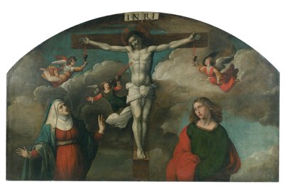 聖母と洗礼者聖ヨハネとのはりつけ 作： Benvenuto Tisi da Garofalo