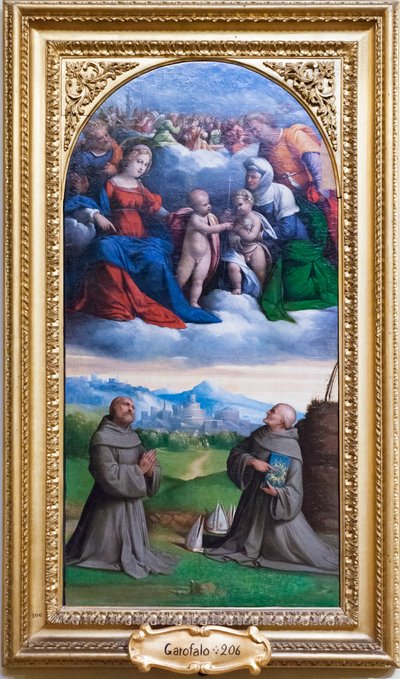 聖家族と聖人 作： Benvenuto Tisi da Garofalo