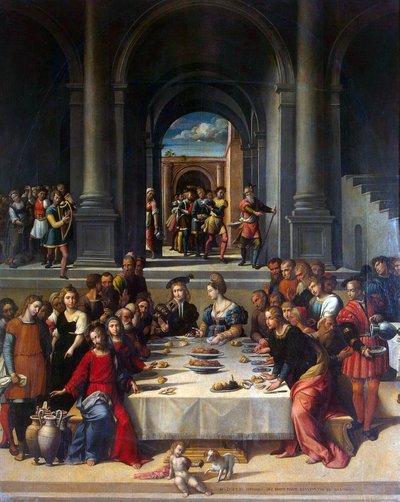 カナの結婚、1531年。 作： Benvenuto Tisi da Garofalo
