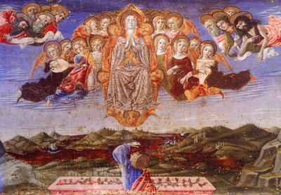 聖母被昇天のプレデッラ、ベンヴェヌート・ディ・ジョヴァンニ作（1436-1518）、詳細 作： Benvenuto di Giovanni