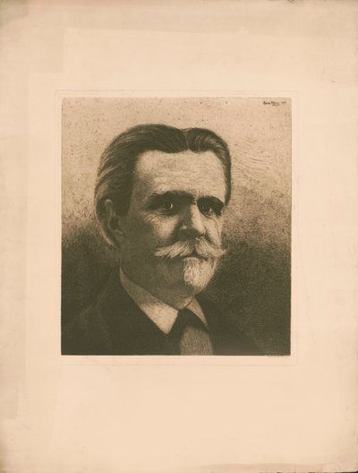 作曲家ヴァンサン・ダンディ1851-1931の肖像、1910年。 作： Bern Klene