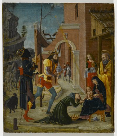 賢者の礼拝、1485-95年頃（パネル上のテンペラ） 作： Bernadino Jacobi Butinone