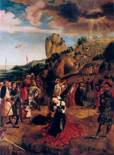 聖カタリナの殉教、16世紀。 作： Bernard van Orley