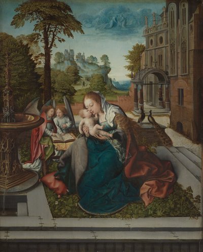 天使と聖母子1518年。 作： Bernard van Orley