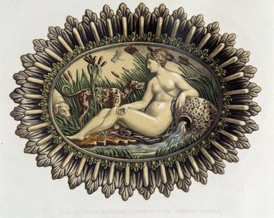 La nymph de Fontainebleau - Plat céramique（ベルナール・パリッシーの作品）」C.DelangeとC.Borneman著、パリ 作： Bernard (after) Palissy