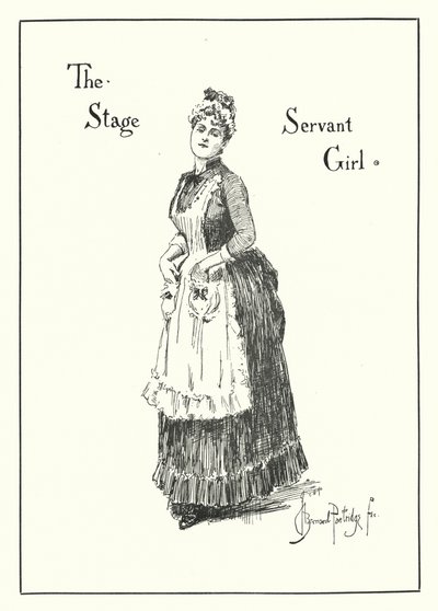 The Stage Servant Girl （エングレービング 作： Bernard (after) Partridge