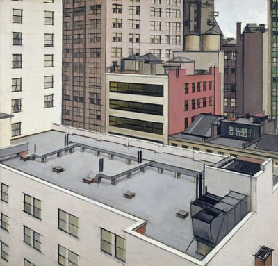 ニューヨークの屋根、1930年頃（キャンバスに油彩） 作： Bernard Boutet de Monvel