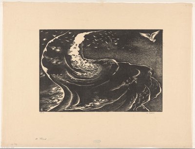 De vloed (オブジェクトの元のタイトル) 作： Bernard Essers (signed by artist)