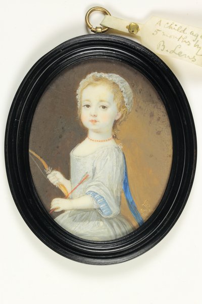 1714年生まれの幼い子供、1716年頃（水彩・アイボリー 作： Bernard III Lens