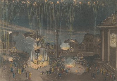 1809 年に... の指揮で上演されたコヴェント ガーデンの花火の完全な説明. 作： Bernard Lens