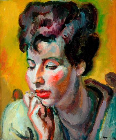 若いユダヤ人の肖像、1928年頃（キャンバスに油彩） 作： Bernard Meninsky