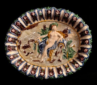 水のアレゴリー ベルナール・パリシー（1510-1589）の釉薬を使った陶器 作： Bernard Palissy