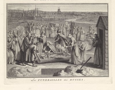 ロシアの葬儀、1732 作： Bernard Picart