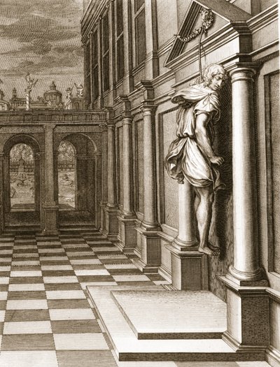 イフィスは1731年にアナクサレテを手に入れることができなかったことに絶望している 作： Bernard Picart