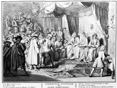 1723年のアムステルダムでのポルトガルのユダヤ人の結婚式 作： Bernard Picart