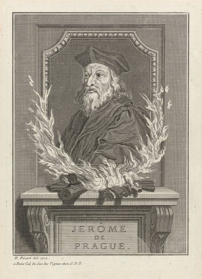 プラハのジェロームの肖像、1712 作： Bernard Picart