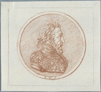 17世紀後半のフランス国王ヘンリー2世の肖像画。 作： Bernard Picart