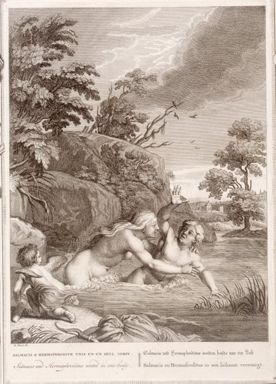SalmacisとHemaphroditusが一体になった1731 作： Bernard Picart
