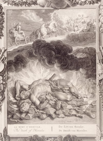 ヘラクレスの死、1731 作： Bernard Picart
