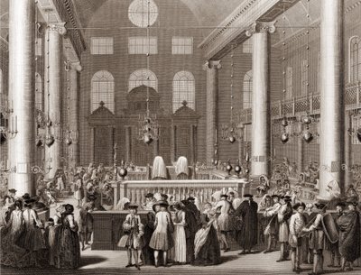 ユダヤ教の祭礼「プリム」または「コッツ」 ベルナール・ピカール（1723-1743）の「世界のあらゆる民族の儀式と宗教的習慣の図解」からのエングレーヴィング 1819年 個人蔵 作： Bernard Picart