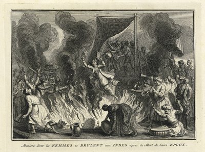 インドの未亡人バーニング、1728 作： Bernard Picart