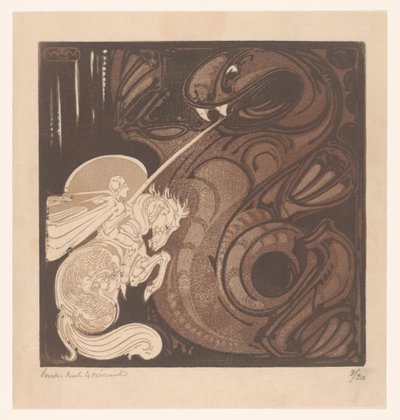 聖ヨリス（原題） 作： Bernard Willem Wierink (signed by artist)