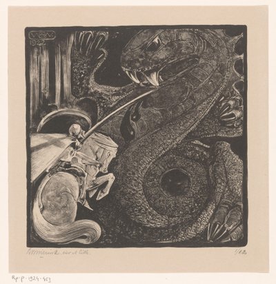 聖ヨリス（原題） 作： Bernard Willem Wierink (signed by artist)