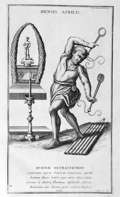1757年4月の代表。 作： Bernard de Montfaucon