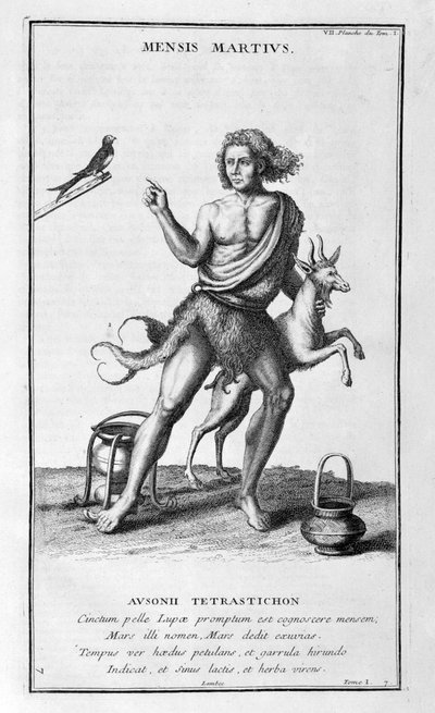 1757年3月の描写。 作： Bernard de Montfaucon