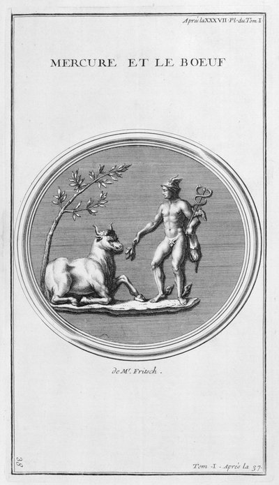 水銀と牛、1757 作： Bernard de Montfaucon