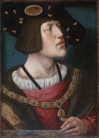 カール5世の肖像、聖ローマ皇帝 作： Bernard van Orley