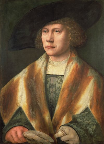 若い男の肖像、おそらく自画像、c.1520（パネル） 作： Bernard van Orley