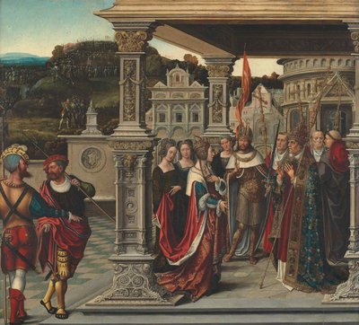 ローマの教皇の前のセントヘレナ、およそ1510〜1520年。 作： Bernard van Orley