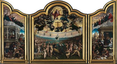 最後の審判と慈悲の7つの作品（パネルに油彩） 作： Bernard van Orley