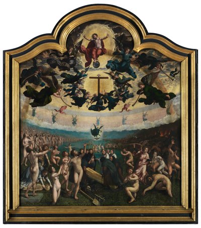 最後の審判と慈悲の七つの作品、中央パネル（パネルに油彩） 作： Bernard van Orley