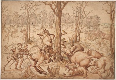 イノシシ狩り 作： Bernard van Orley