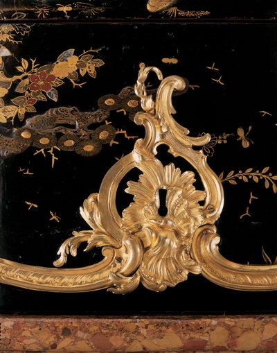 箪笥、1745年頃（オルモルに取り付けられた漆と黒檀） 作： Bernard van Risenburgh II