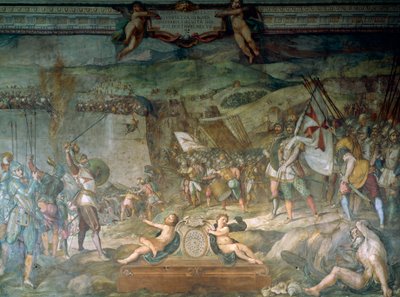 ジェノバとトルコのボナの戦い、9月16日 作： Bernardino Barbatelli Poccetti