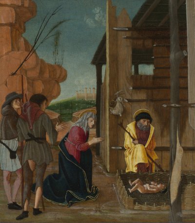 羊飼いの崇拝、1485年頃 作： Bernardino Butinone