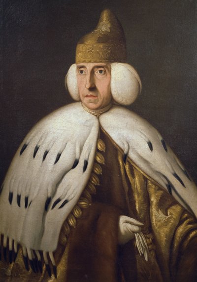 Retrato do Doge Ludovico Manin (1725-1802), pintura de Bernardino Castelli (1750-1810) 作： Bernardino Castelli