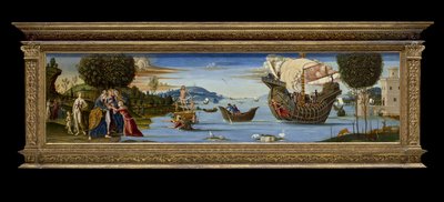 ポセイドンに犠牲にされたエナルスの最愛の人、1512年頃（テンペラ、油、木の上の金箔） 作： Bernardino Fungai