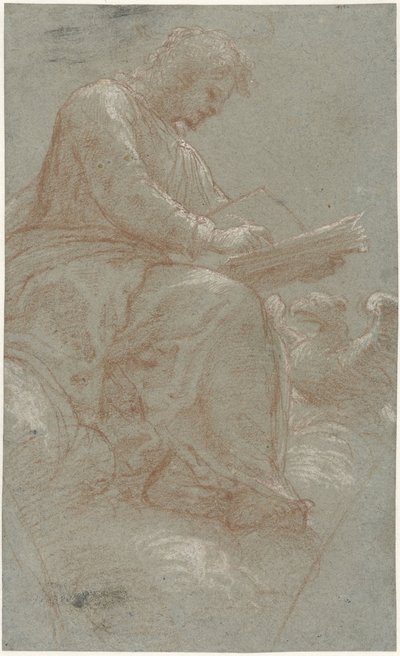 雲に聖ヨハネを書く 作： Bernardino Lanino (possibly)