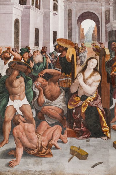 聖カタリナの殉教の詳細 (フレスコ画) 作： Bernardino Lanino